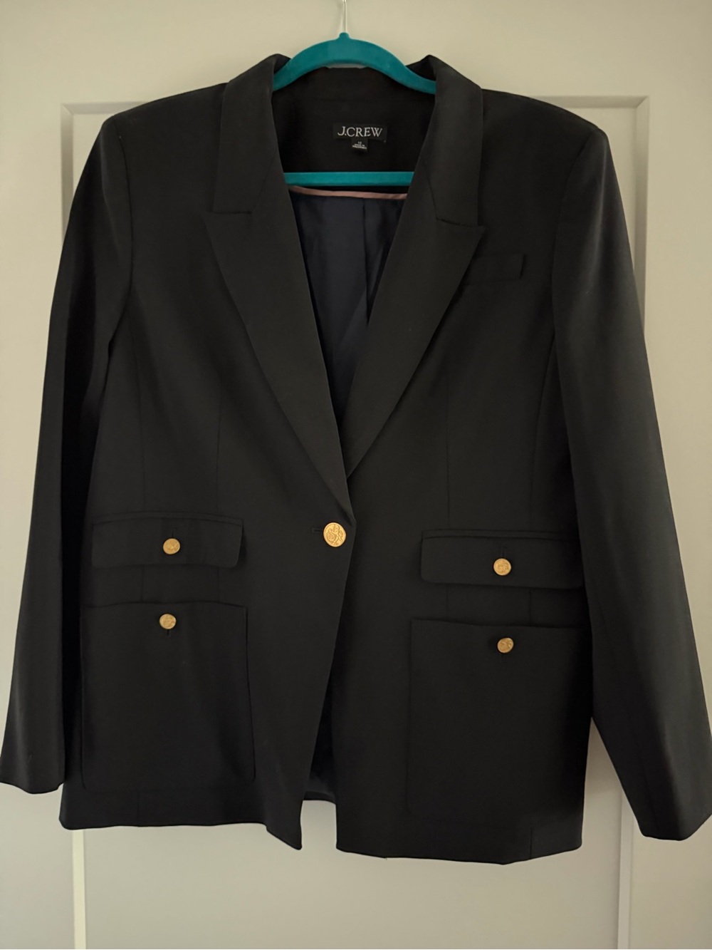 J. Crew Black Blazer with Gold Buttons